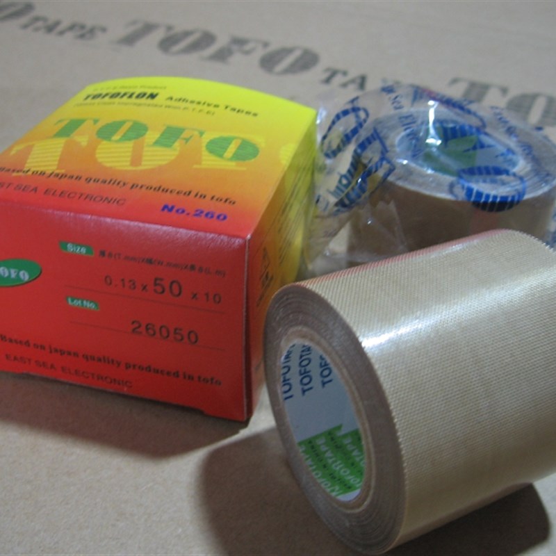 TOFO 铁氟龙/聚四氟乙烯 玻璃纤维高温胶带/高温胶布 50mm