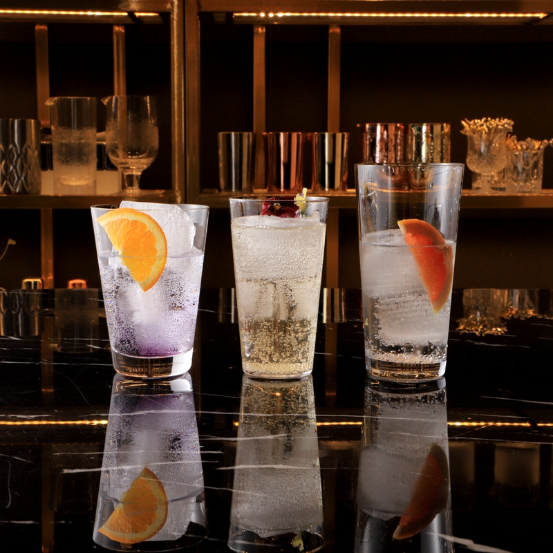 酒吧器皿水晶玻璃薄底海波杯 斜口鸡尾酒杯 水杯果汁杯玻璃咖啡杯