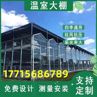 外遮阳连栋大棚全套简易大棚温室连栋骨架棚薄膜蔬菜养殖保温大棚