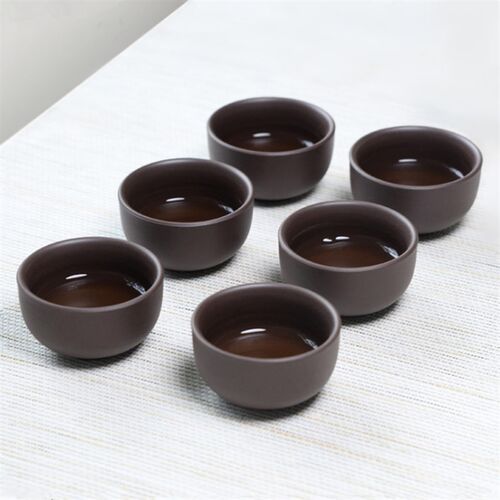 朱泥紫砂茶杯 功夫茶具茶盏主人杯品茗杯小茶碗单杯6只装