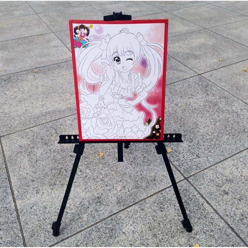 小画架子美术生专用儿童折叠便携画板实木升降套装素描支架式绘画