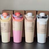 Owala 水杯不锈钢运动弹盖手提杯保温杯北美 30OZ freesip Sway