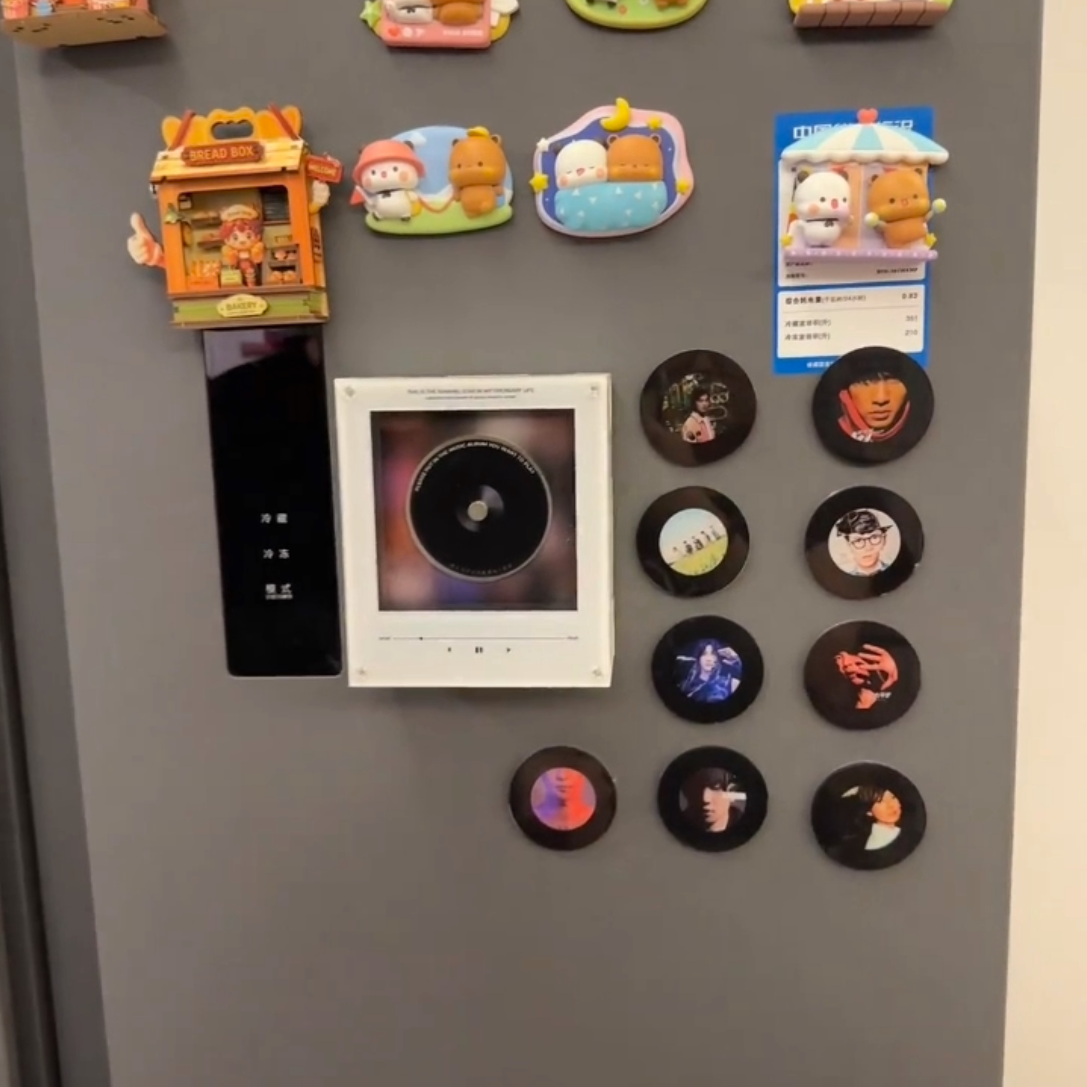 周杰伦NFC磁带造型音乐磁吸冰箱贴NFC感应自动播放歌曲亚克力摆件