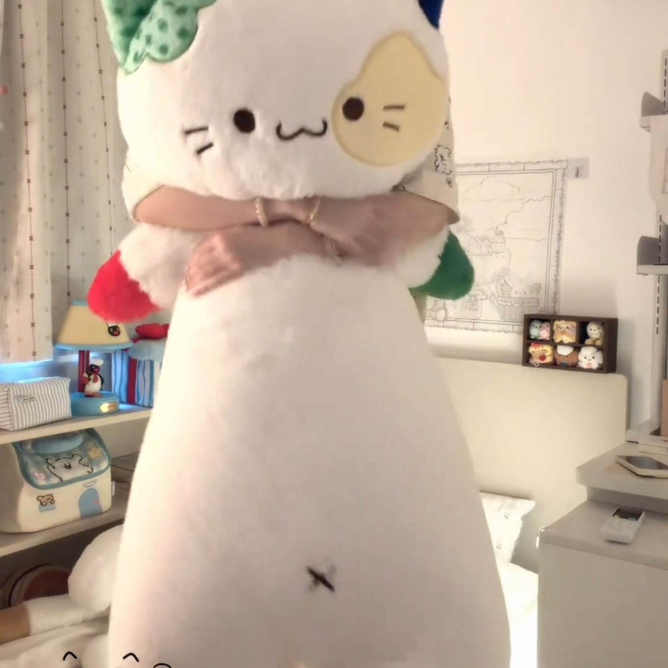 超大小怪猫咪长条玩偶床上夹腿睡觉公仔娃娃生日礼物靠枕女生礼物