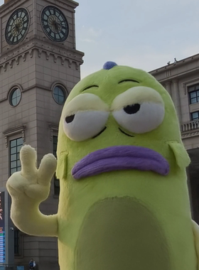 新款海绵宝宝比奇居民毛绒公仔抽象路人鱼棉花娃娃装饰大号玩偶