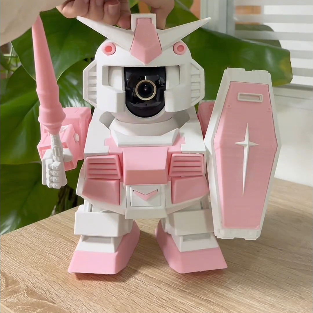 【视线无遮挡】小米摄像头高达外壳3D打印机甲风家居摆件