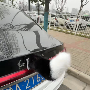 电动车摇动尾巴声控遥控仿狐狸毛绒网红电摩托二次元儿童cos道具