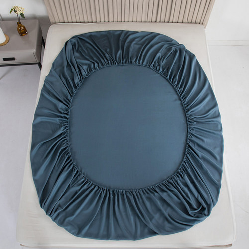 高端纯色80支天丝床笠单件三件套双面冰丝滑裸睡亲肤透气凉爽床束