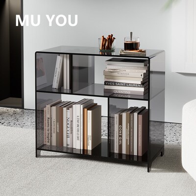 书柜沙发边几书架矮小户型客厅多层红极窄置物架柜网侧边亚克力