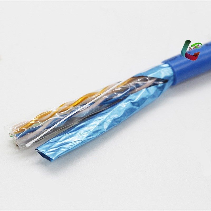 纯铜六类屏蔽网线057千兆无氧铜家用高速网络线双绞线300米