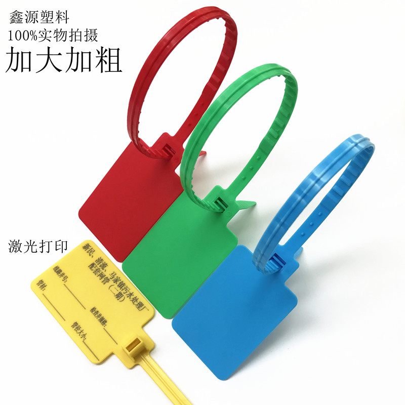 一次性塑料封条快递物流铅封大标牌扎带记号标签电缆标识送检标牌
