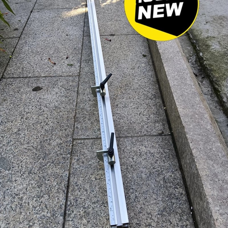 特厚木工推台锯精密锯靠尺带刻度大罗机排钻靠尺靠山定位器