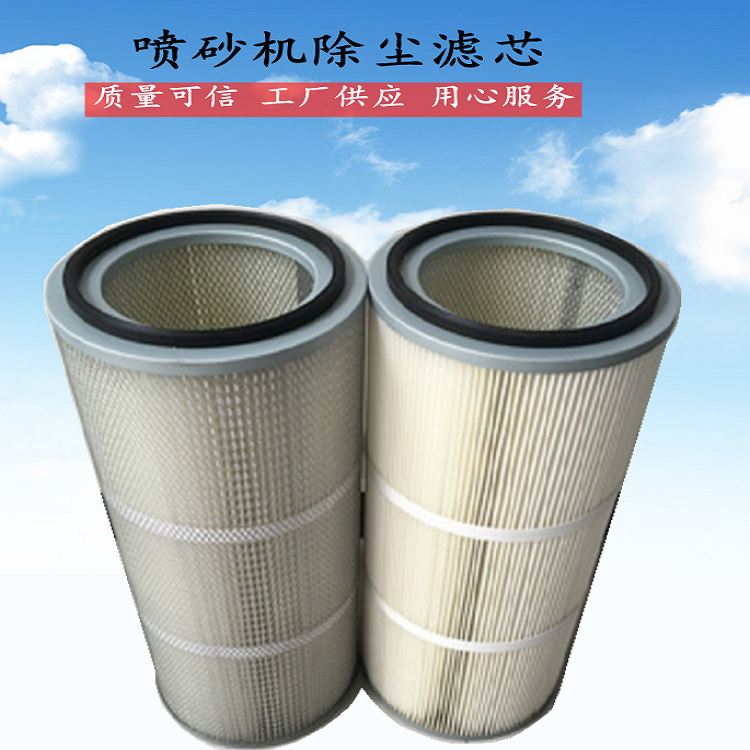 厂家现货 喷砂机除尘滤芯 涂装粉尘除尘滤筒 阻燃滤芯 双护网