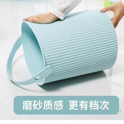 加厚塑料手提水桶家用清洁收纳桶大号小号带盖储物桶卫生垃圾桶