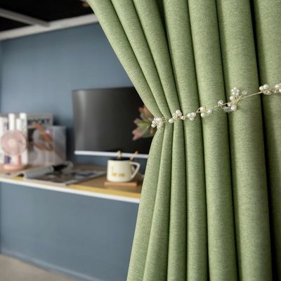 强遮光双面麻床帘学生宿舍寝室上铺加厚纯色简约男下铺女床围桌帘