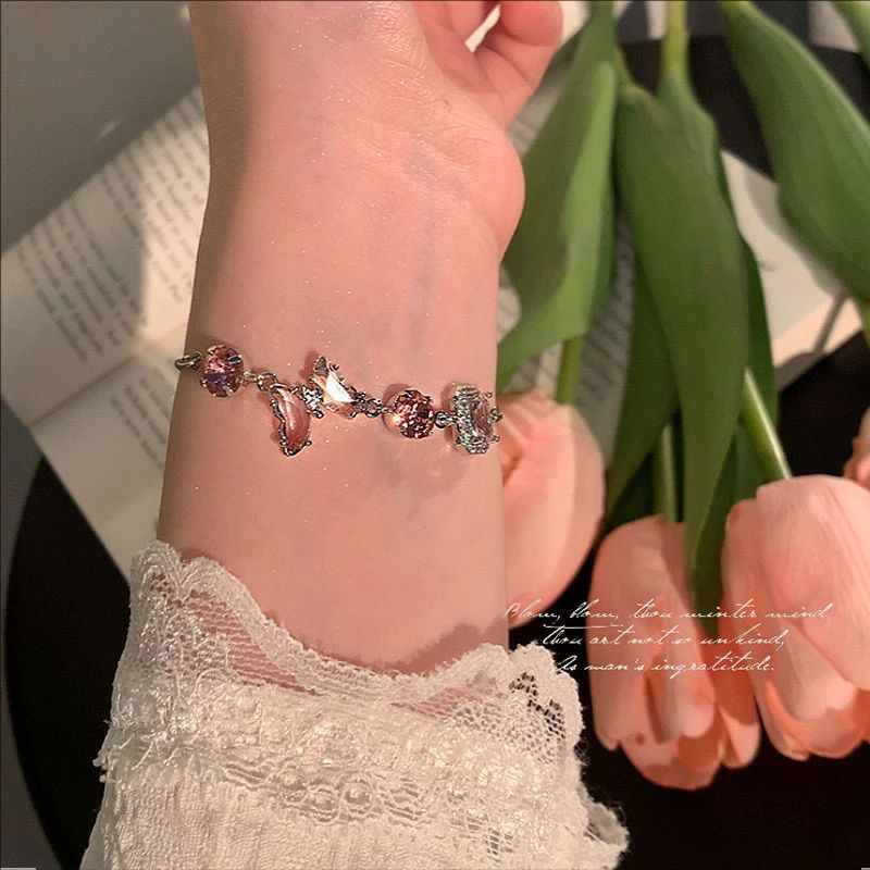 轻奢小众精致锆石水晶手链女时尚
