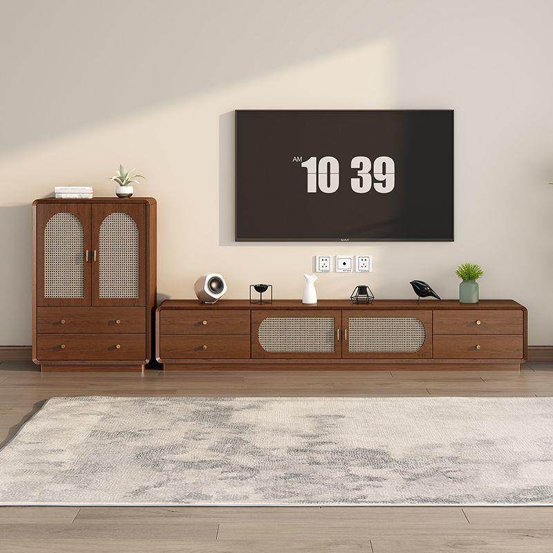 新中式实木框电视柜现代小户型客厅落地储物柜电视边柜茶几组合,电子元器件市场,其它元器件,淘宝优惠券,粉丝福利购,淘宝优惠卷