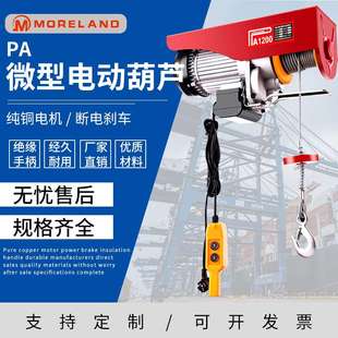 小型1T钢丝绳电动葫芦220v家用提升机卷扬机 微型电动葫芦起吊机