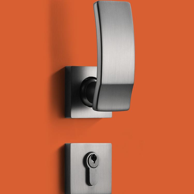 推压式房门锁卧室室内门锁现代北欧轻奢房间锁静音直推锁具门把手