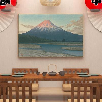 川濑巴水日式禅意挂画浮世绘雪景装饰画和风居酒屋日料店风景壁画