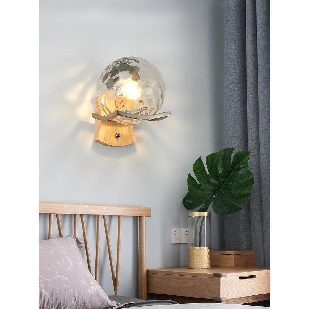 现代简约卧室床头壁灯北欧酒店走廊灯创意客厅玻璃壁灯阳台楼梯灯