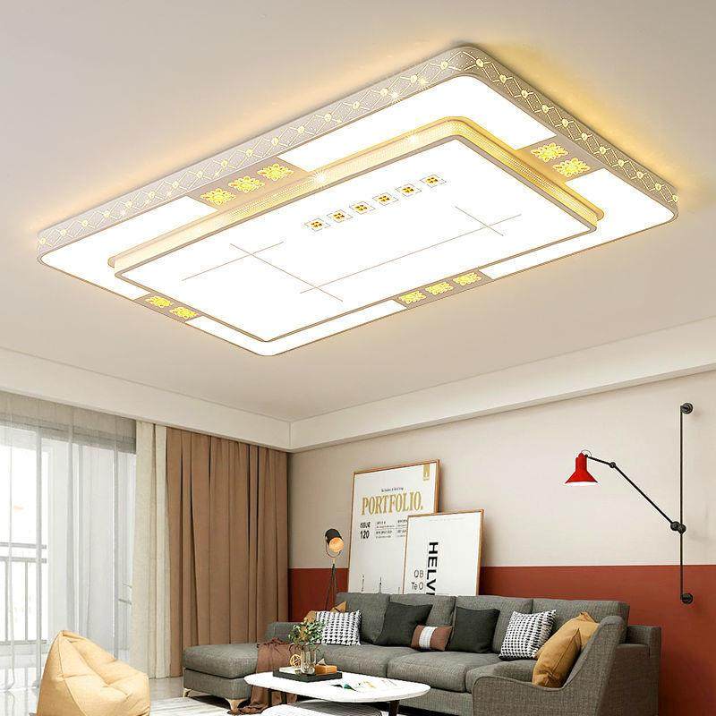 新款大厅灯客厅灯长方形led吸顶灯简约大气客厅大灯家用灯具套餐