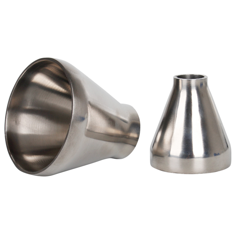 304不锈钢变径大小头抛光镜面卫生级直通同心冲压焊接大小管接头