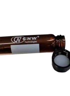 安谱CNW 8ml 棕色进样瓶8毫升样品瓶螺纹口带书写实心盖含隔垫
