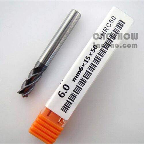 4刃平面50度立铣刀CARBIDE END MILLS 4F-6*6*15*50 HRC50