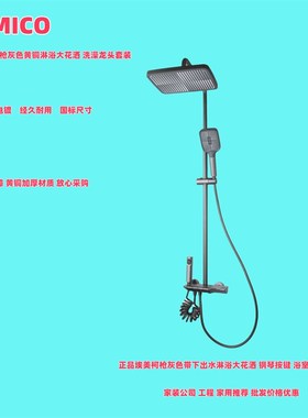 正品埃美柯枪灰色淋浴龙头大花洒洗澡淋浴龙头套装YG321FQ专卖店