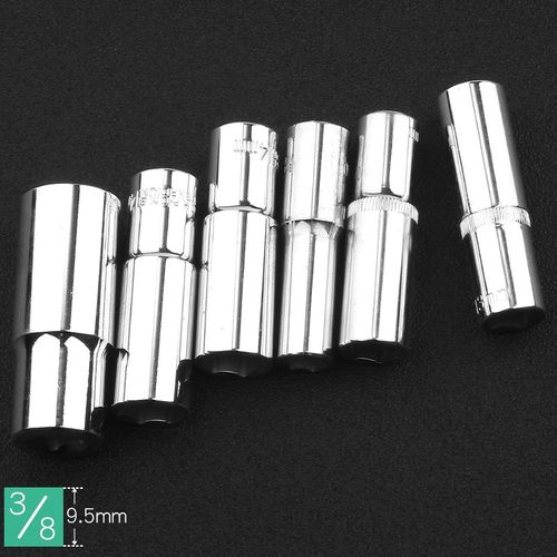 3/8中飞6角加长套筒头套装棘轮扳手外六角套头套管10/14/17/24mm