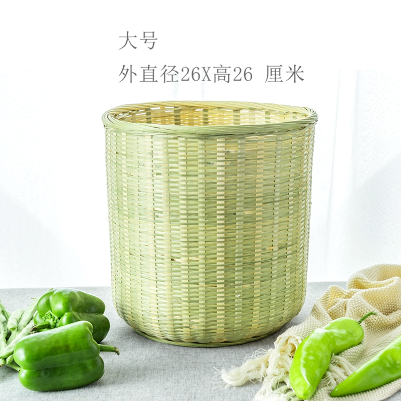 竹背篓手编 f厨房竹篮家用竹编竹制品鸡蛋筐直桶收蜂笼竹编收纳筐