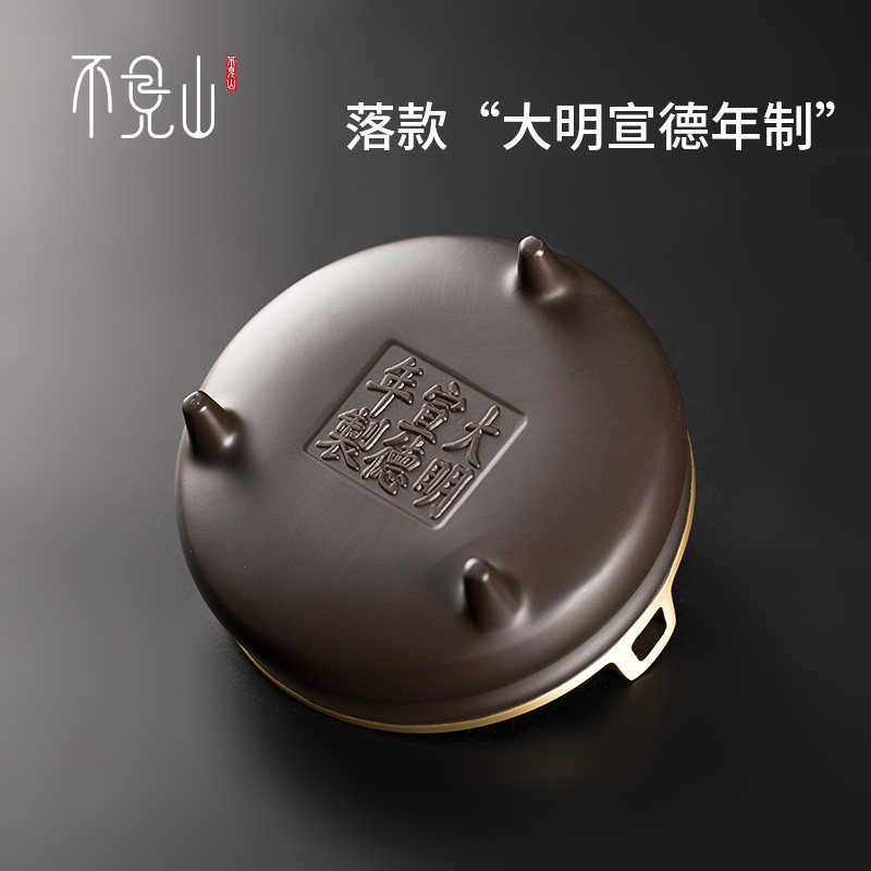 纯铜香炉家用室内供佛用品供奉佛堂拜神用具檀香线香炉全铜香薰炉