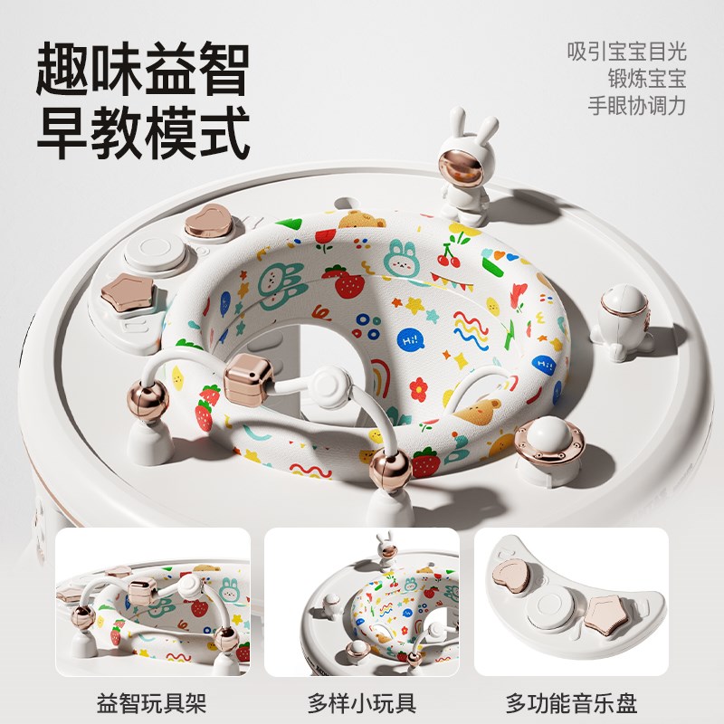 婴幼儿童多功能学步车2025手推助步防侧翻1周岁宝V宝走路扶站玩具