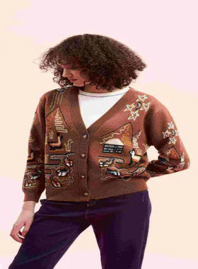 NDK 休闲舒适修身开襟毛衣-22323SV012LJ