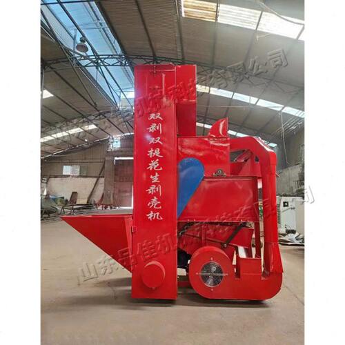 花生剥壳机 自动上料花生去壳除杂分离一体机 农用立式花生脱壳机