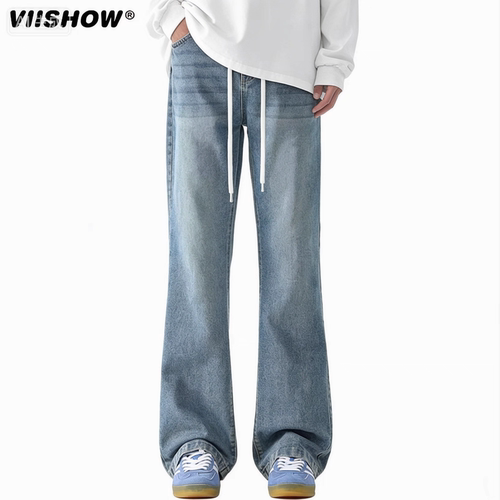 VIISHOW微喇牛仔裤男士春