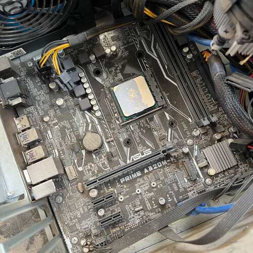 {议价}华硕A320M-K主板 加锐龙R5-2600cpu{可维修}