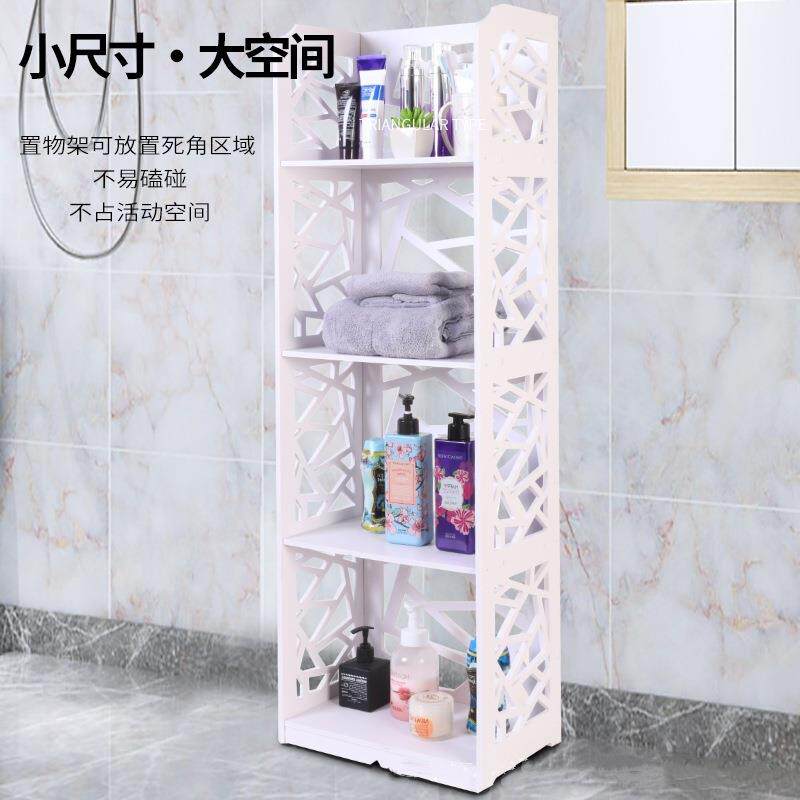 卫生间置物架浴室收纳柜防水防潮pvc木塑板落地简易家用储物柜