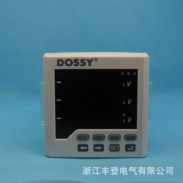 WB5230-3U三排显示LED电压表可调变比柜体电参数测量电压表