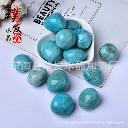 天河石滚石鱼缸铺垫儿童淘矿裸石摆件