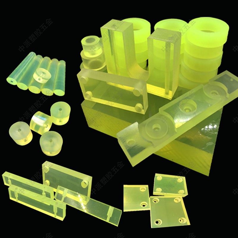 聚氨酯胶轮优力胶缓冲垫块牛筋板PU棒耐磨轴套自动化零件包胶加工