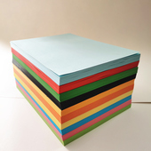 120克160克彩色卡纸A4 加厚彩色打印纸 双胶纸封面纸儿童手工纸