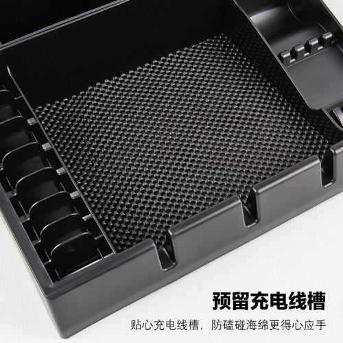 美发工具托盘BARBER电推剪卡尺收纳盒摆放箱剪刀梳子夹桌面置物架
