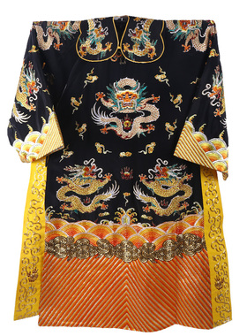 戏曲服装 绉料仿手绣团龙男蟒皇帝龙袍 包公丞相花脸状元驸马蟒袍