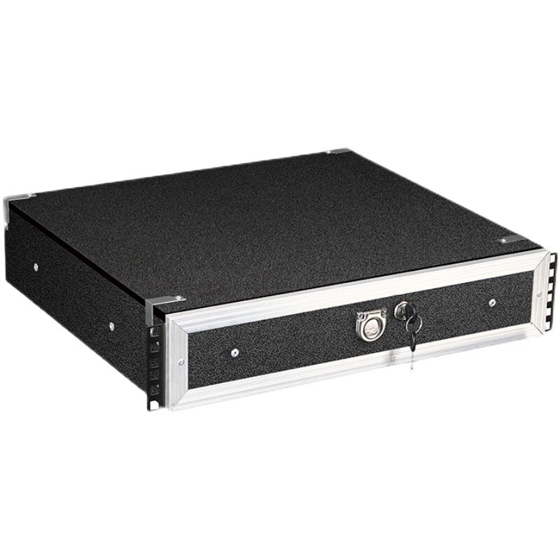 功放机柜2U木抽屉 3U带锁无线麦话筒抽屉航空箱置物抽屉收纳盒
