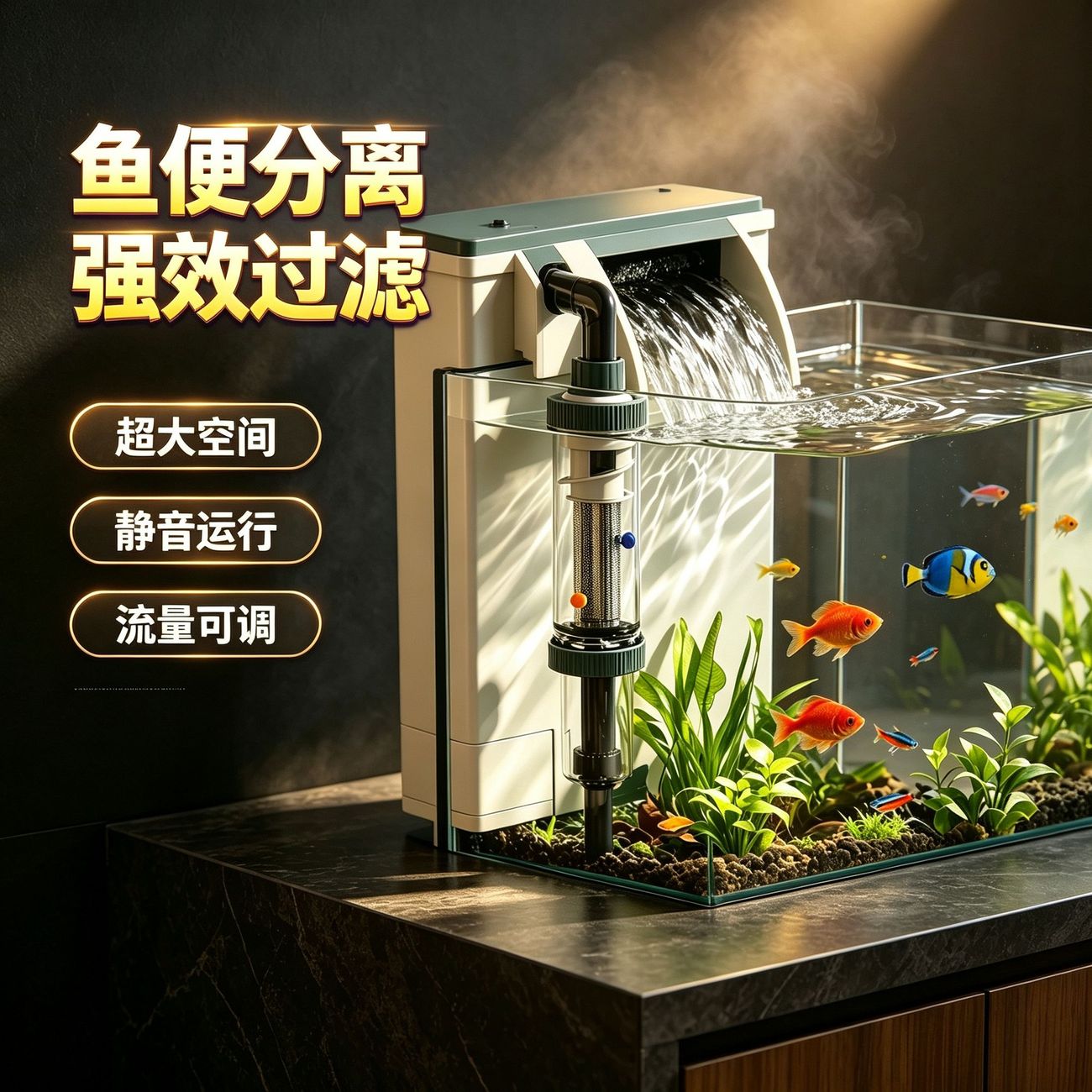 森森鱼缸虹吸换水洗砂吸便器鱼缸