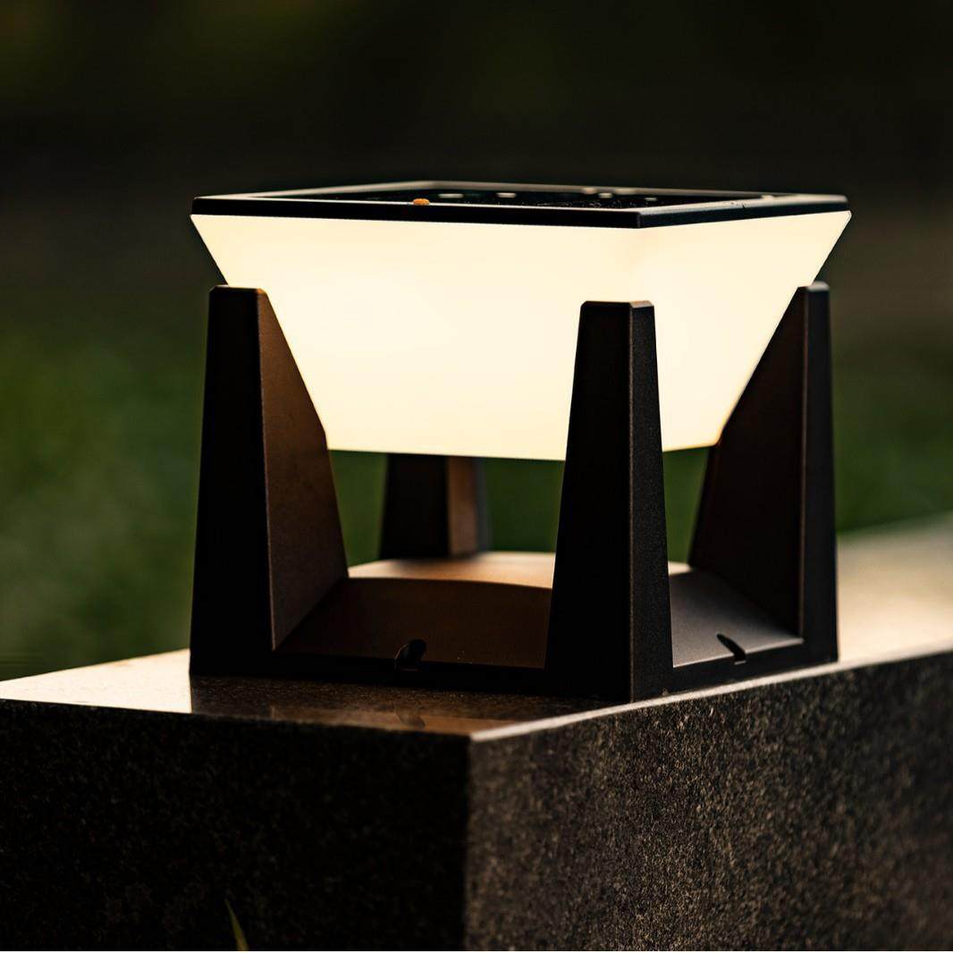 电商新款太阳能柱头灯别墅庭院草坪灯大门柱子灯led花园围墙灯