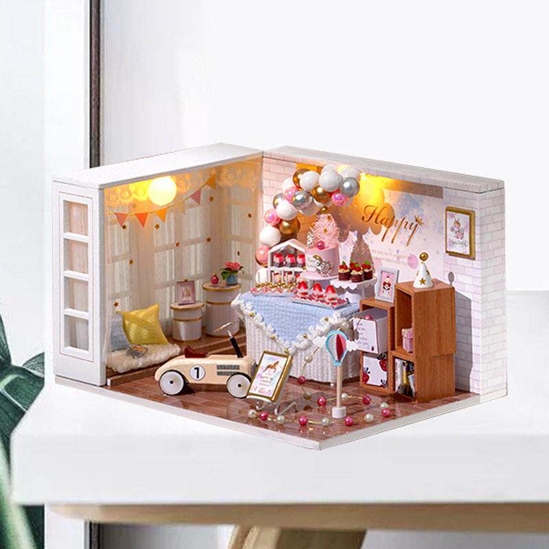 智趣屋diy小屋 青春派对 可爱玩具小屋摆件拼装制作送礼佳品礼品