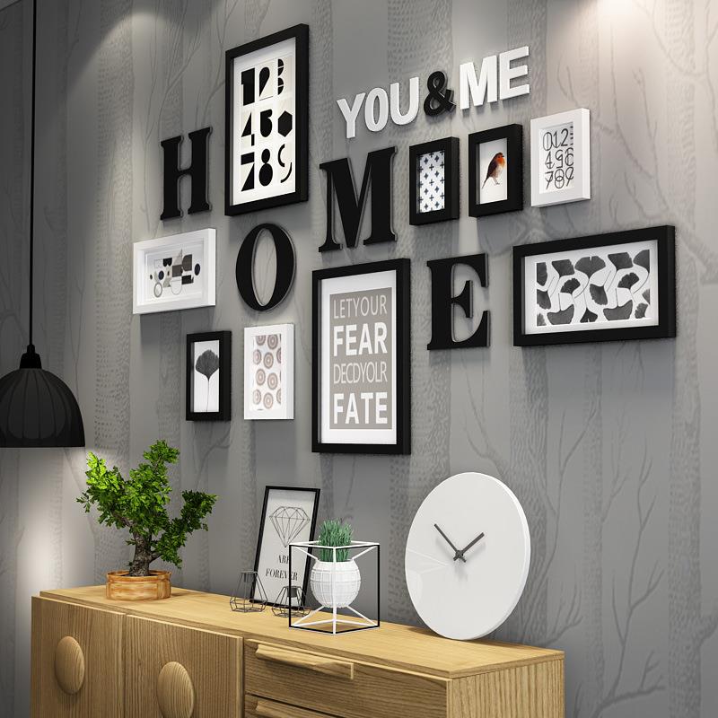 包邮夏塞里奥实木相框照片墙/相框墙/相框组合